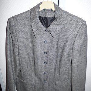 Grey tweed Laura Ashley pure wool jacket US10